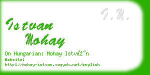 istvan mohay business card